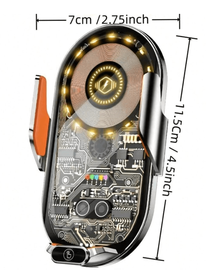 Novi Nosilec za Telefon - Brezžični Polnilec za Telefon 15W za Avto - slika 2