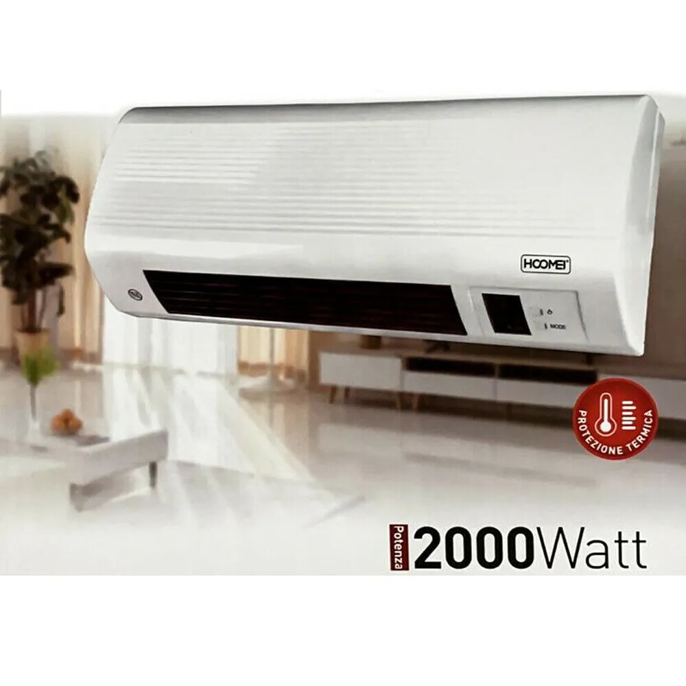 Stenski Ventilatorski Grelec 2000W